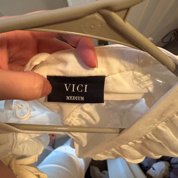 White Ruffled Top - Picture 3 of 3